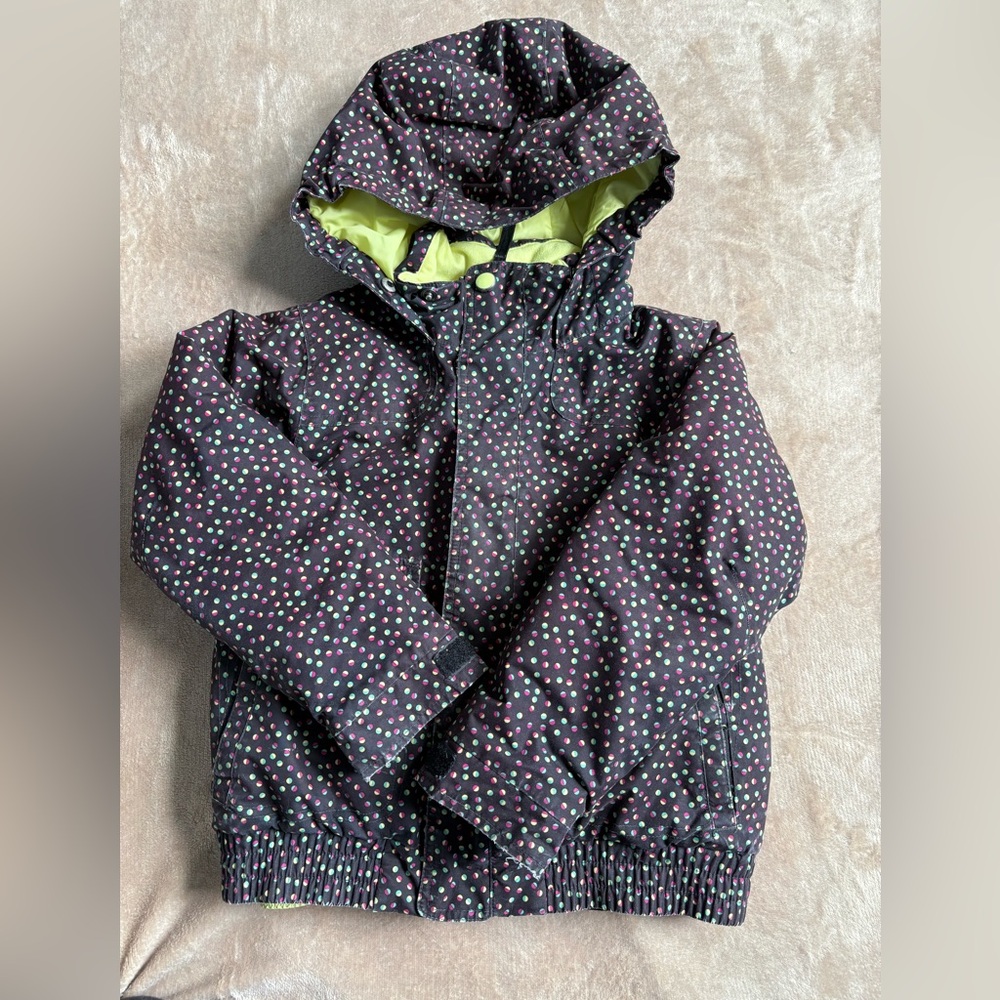 Burton Multicolor Polka Dot Jacket with Lime Lining